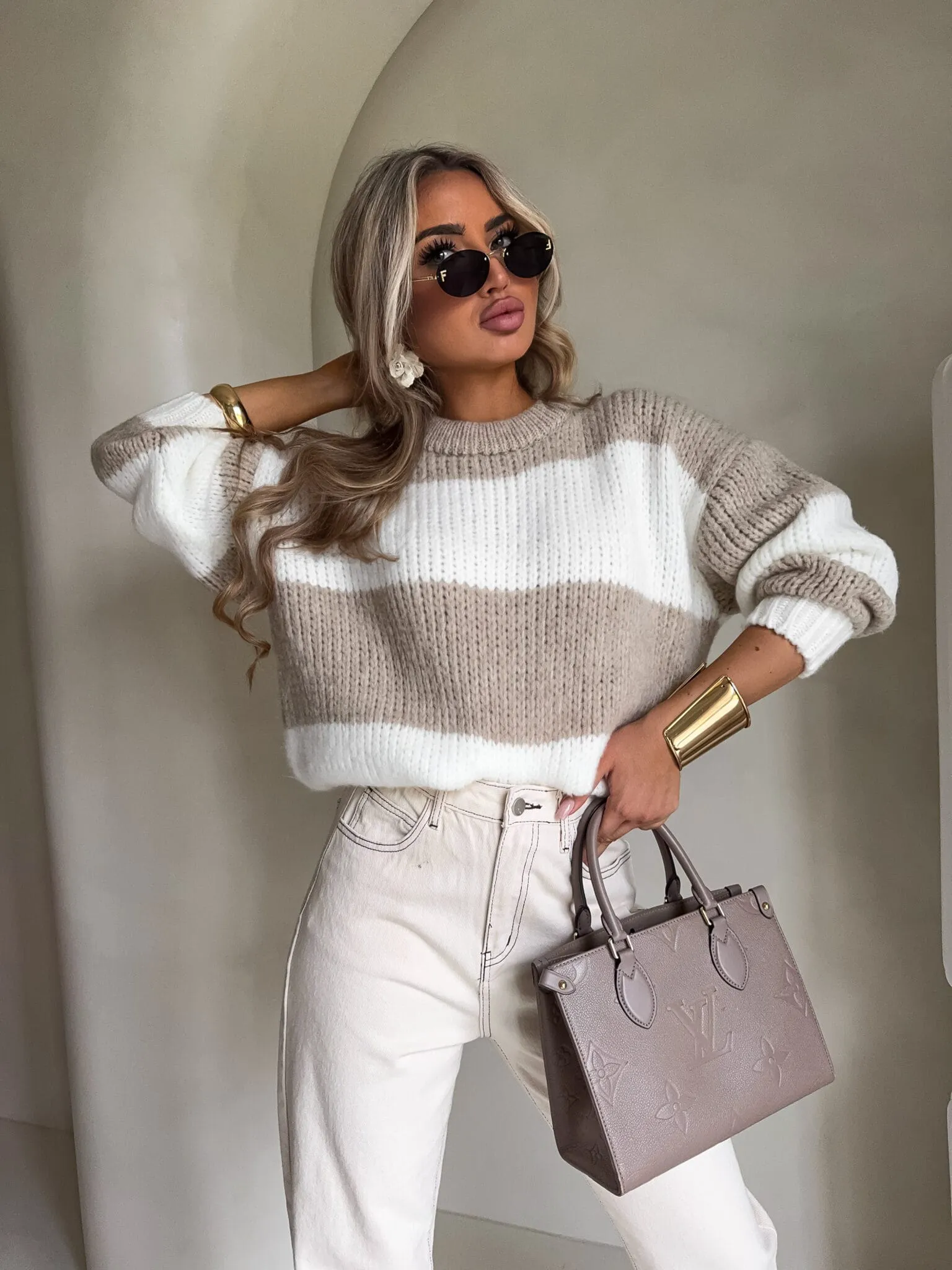 Sweter By Me Legend beż - ecru