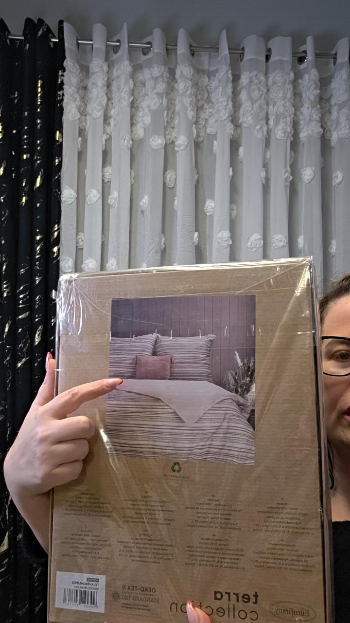 Pościel paski 160x200 2x 70x80 kartonik