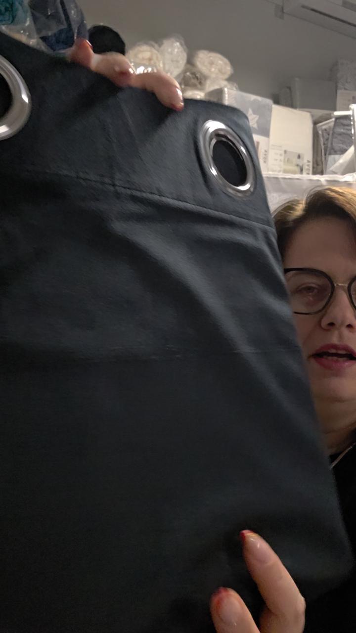 Zasłona welur 140x250cm Przelotka czarna