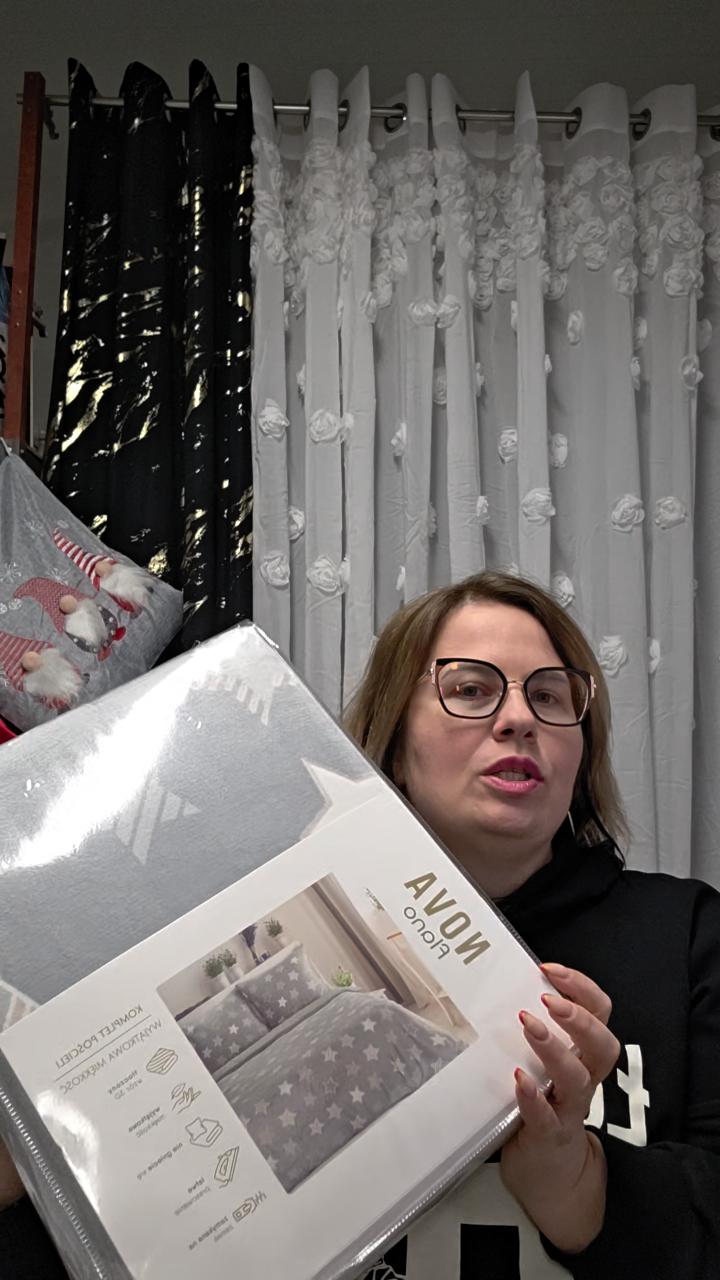 Pościel Welurowa gwiazdki 160x200 2x 70x80 