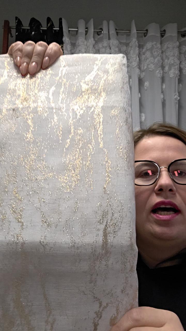 Etamina zlota mozajka 140x270cm mia