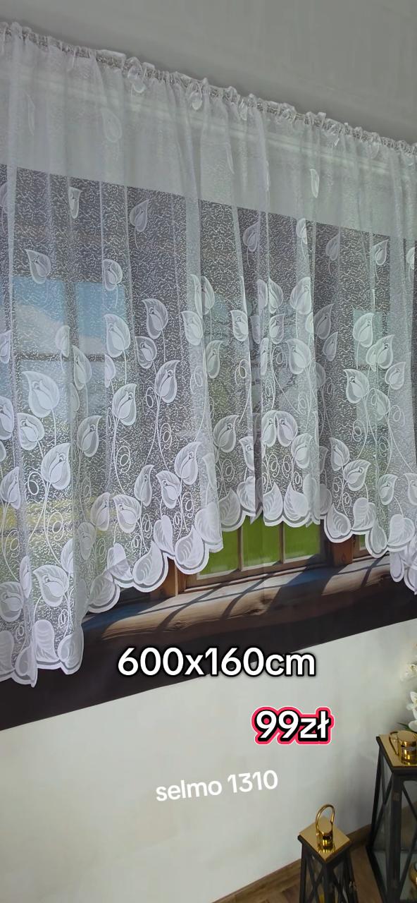 Firanka żakard 600x160cm nor