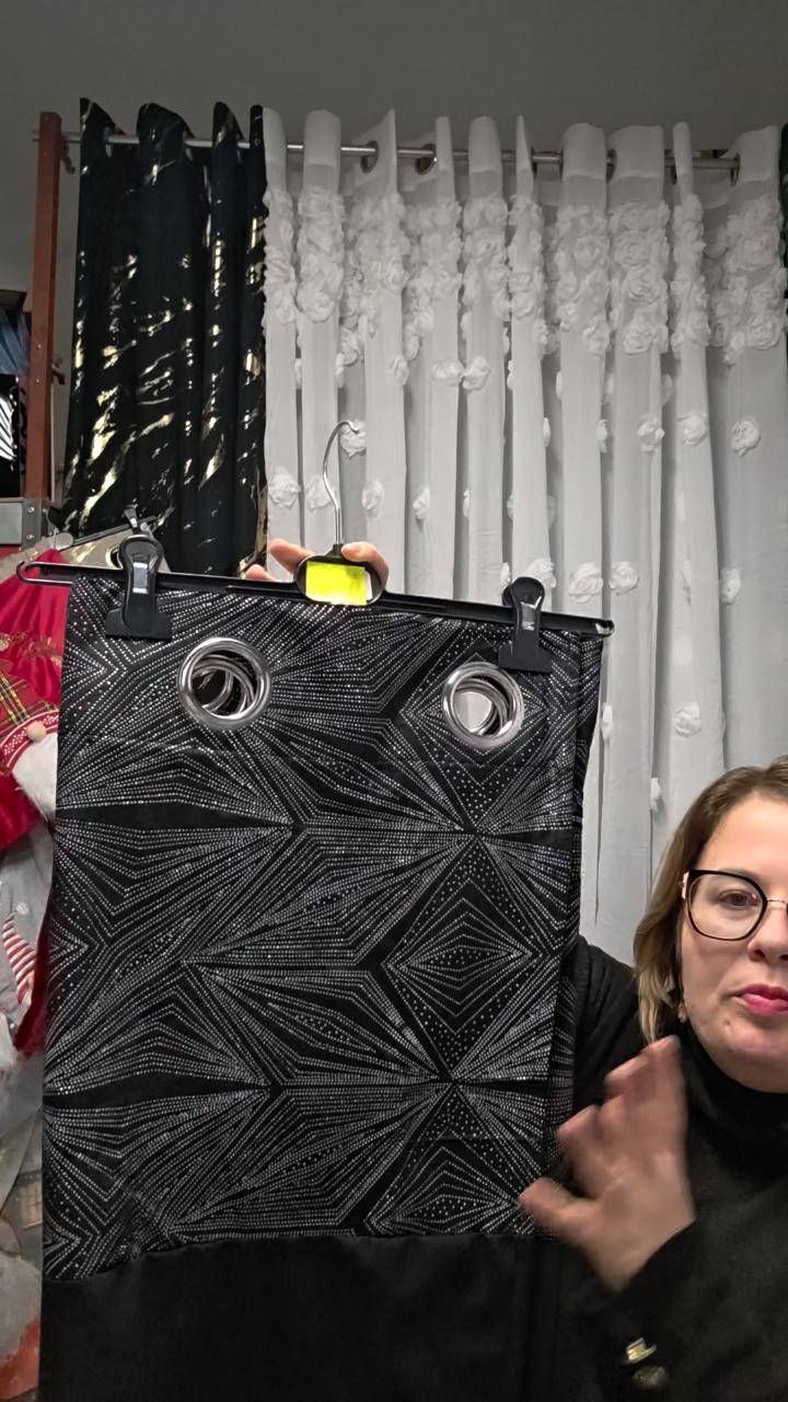 Zasłona welur 140x250cm blink czarna