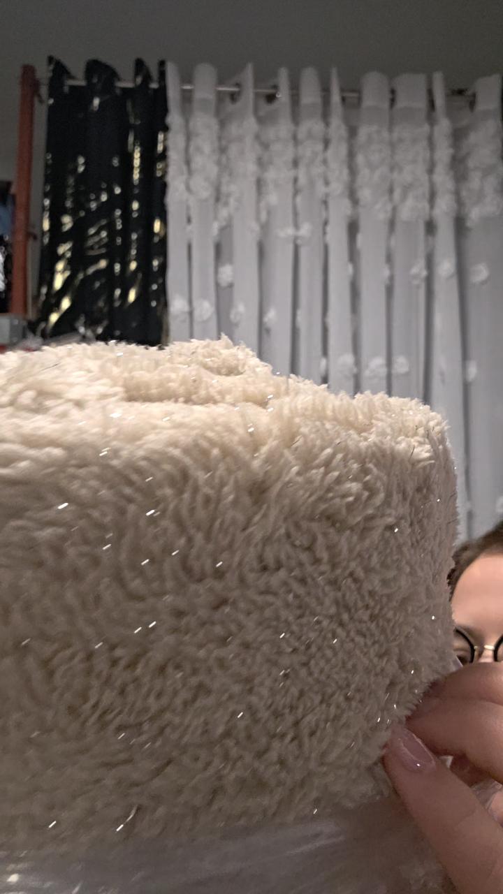 Koc blink blink beż ze sreberkiem 