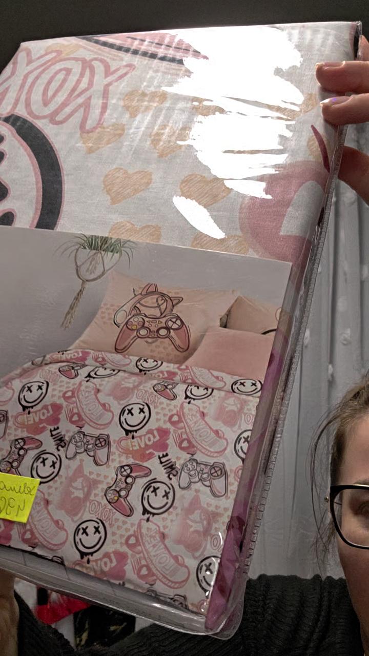 Posciel 160x200 cm pady róż 