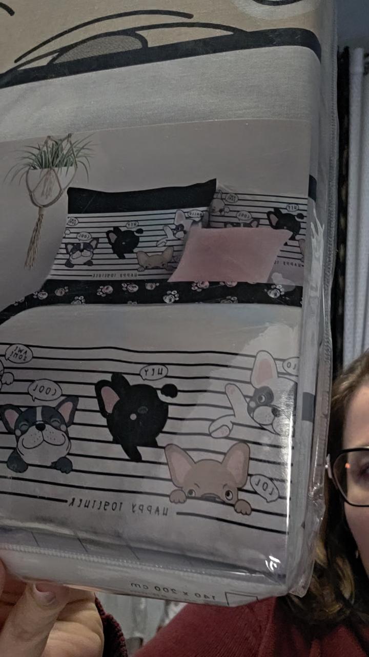 Pościel pieski Dwustronny wzór 160x200 2x 70x80 