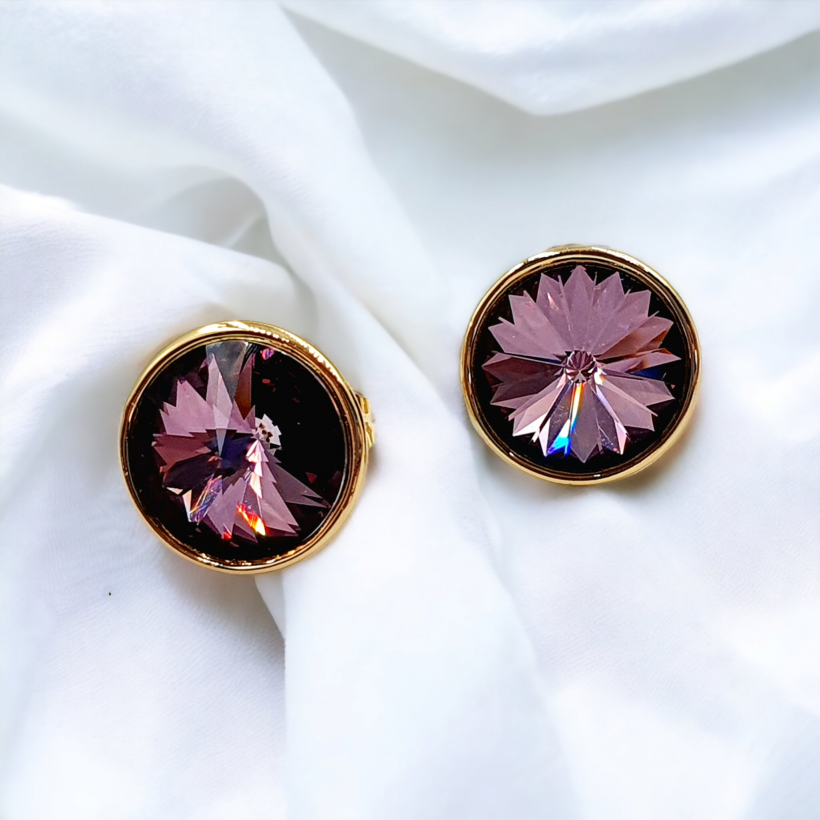 Kolczyki fiolet Swarovski  183