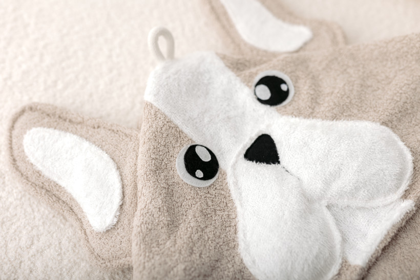 Ręcznik kąpielowy Piesek z kapturkiem