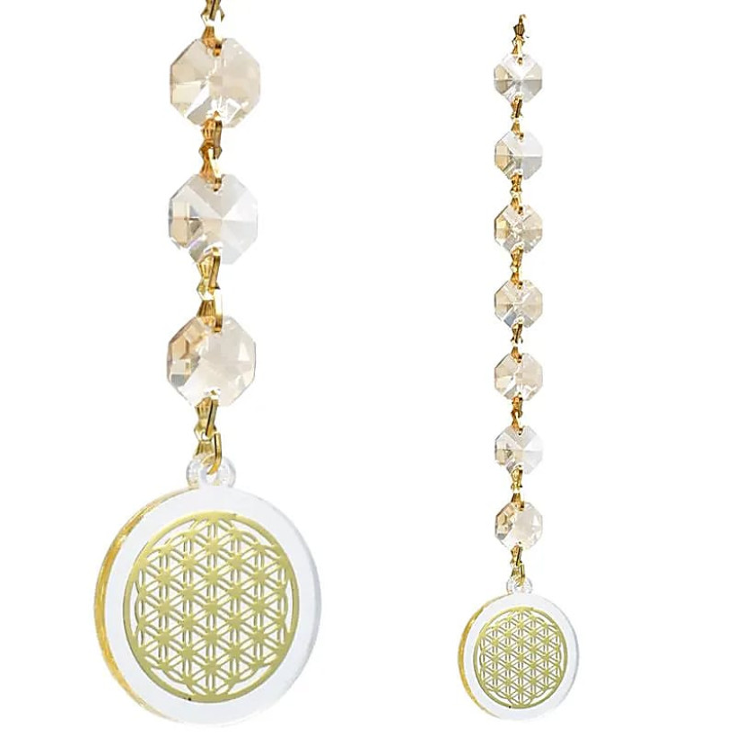 Feng Shui Fleur de vie couleur champagne