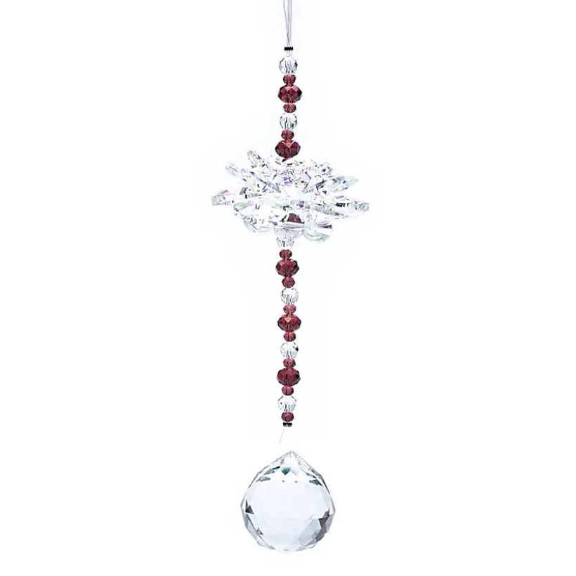 Lotus et sphère en cristal Feng Shui