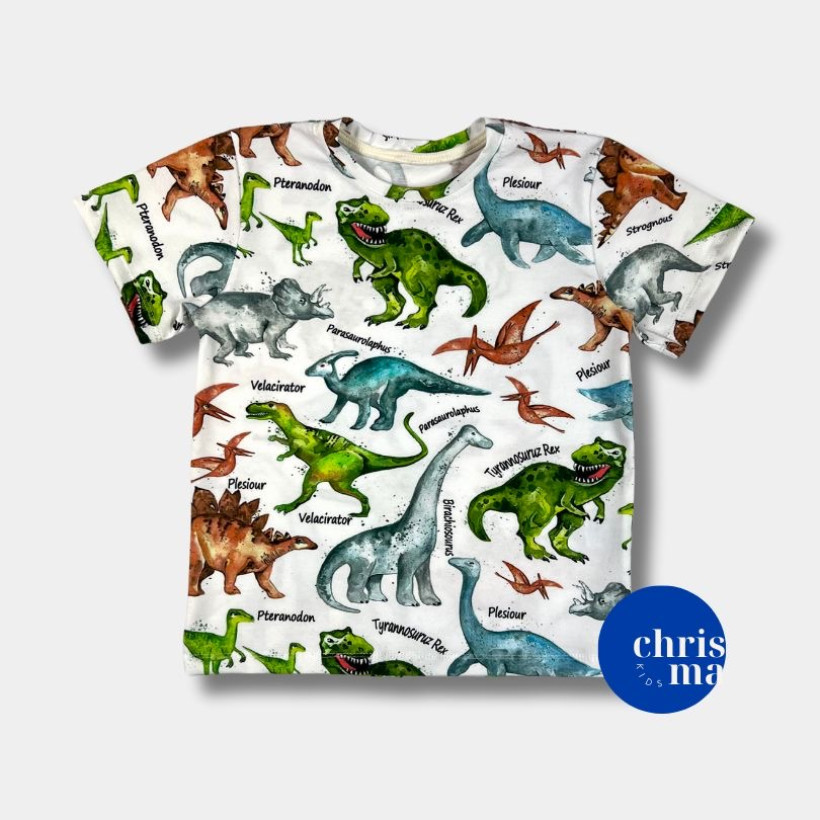 Koszulki dinozaury na bieli