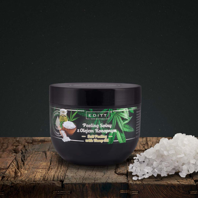 Soľný peeling s KONOPNÝM OLEJOM