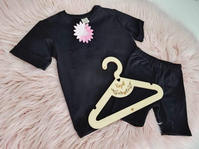 Komplet MAMA t-shirt + kolarki CZARNY Haydi