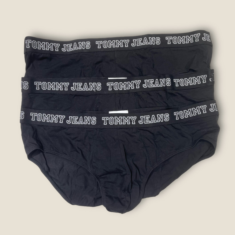 Slipy męskie Tommy Jeans 3 pak czarne XXL
