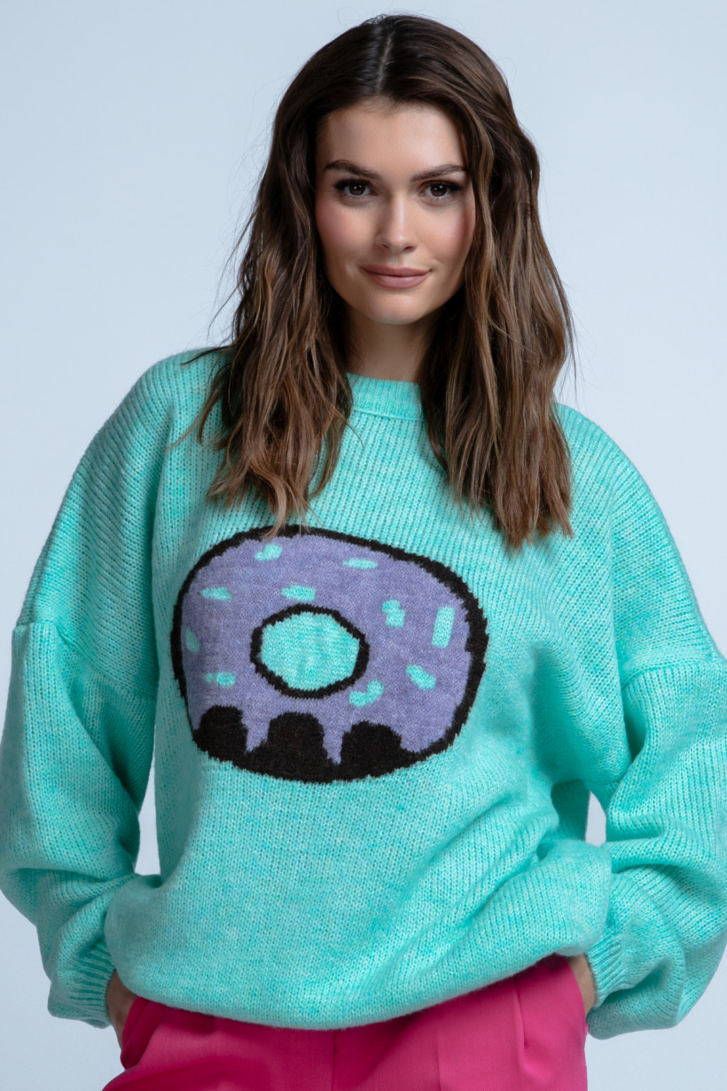 Sweter Pączuś MINT