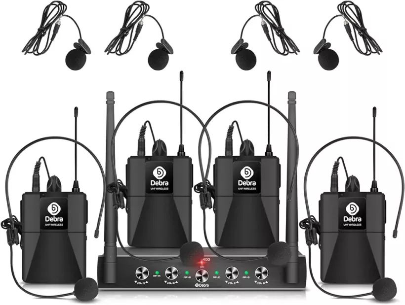 B12 Debra Audio AU400 Pro UHF 4-kanałowy bezprzewodowy system mikrofonowy