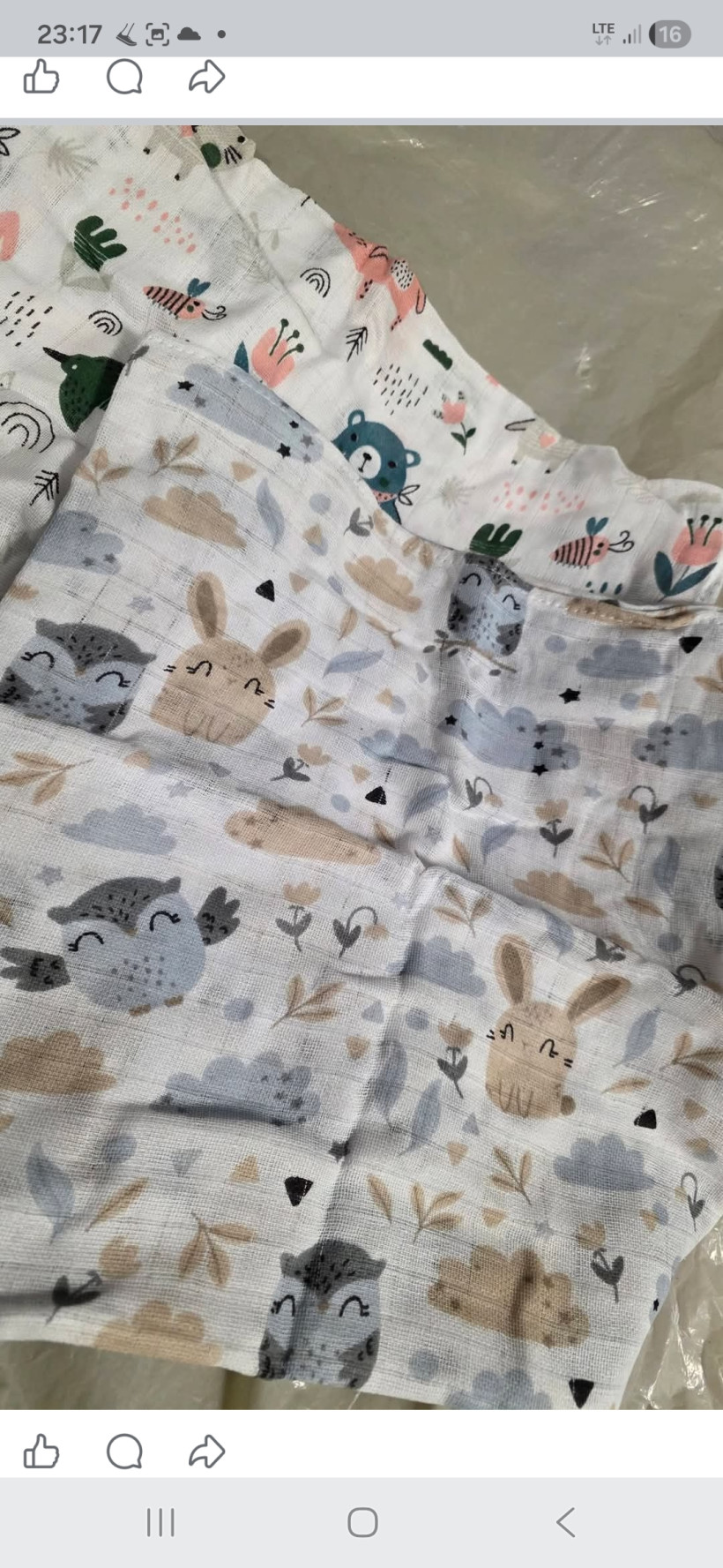 Dwie pieluchy tetra kolor