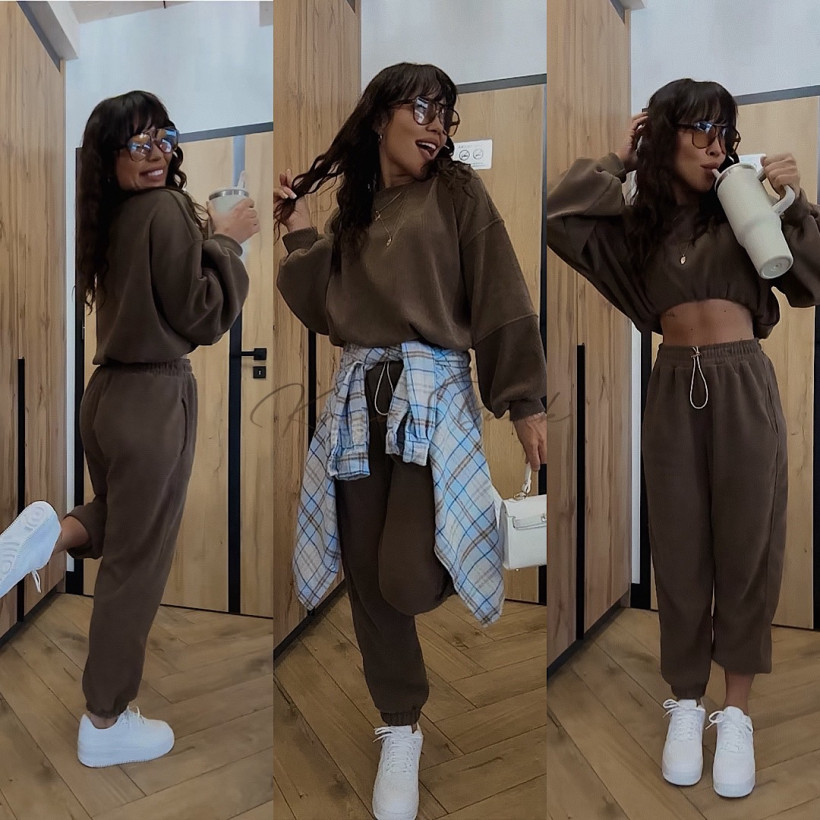 Komplet Bawełniany Tokio By Mia Czekoladowy