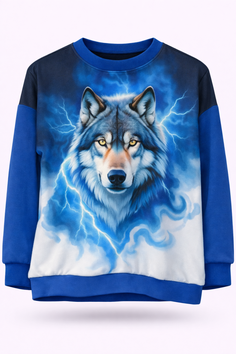 Bluza chaber welur La Binia wilk (Uszyjemy na zamówienie)