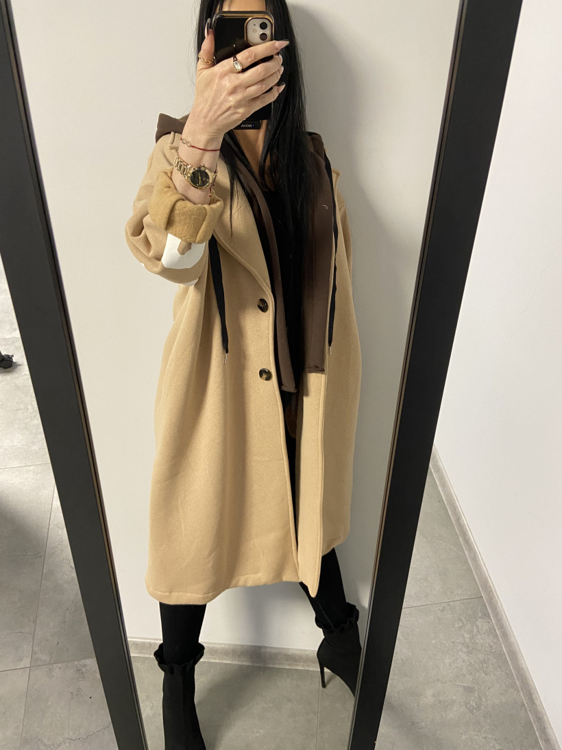 Płaszcz 77 paradise, ocieplany, z kapturem