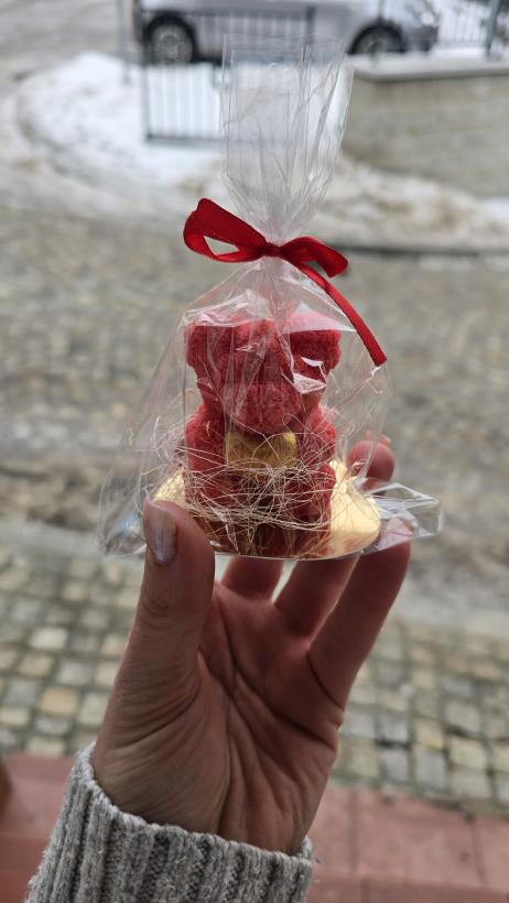 Świeczka Miś złote serce