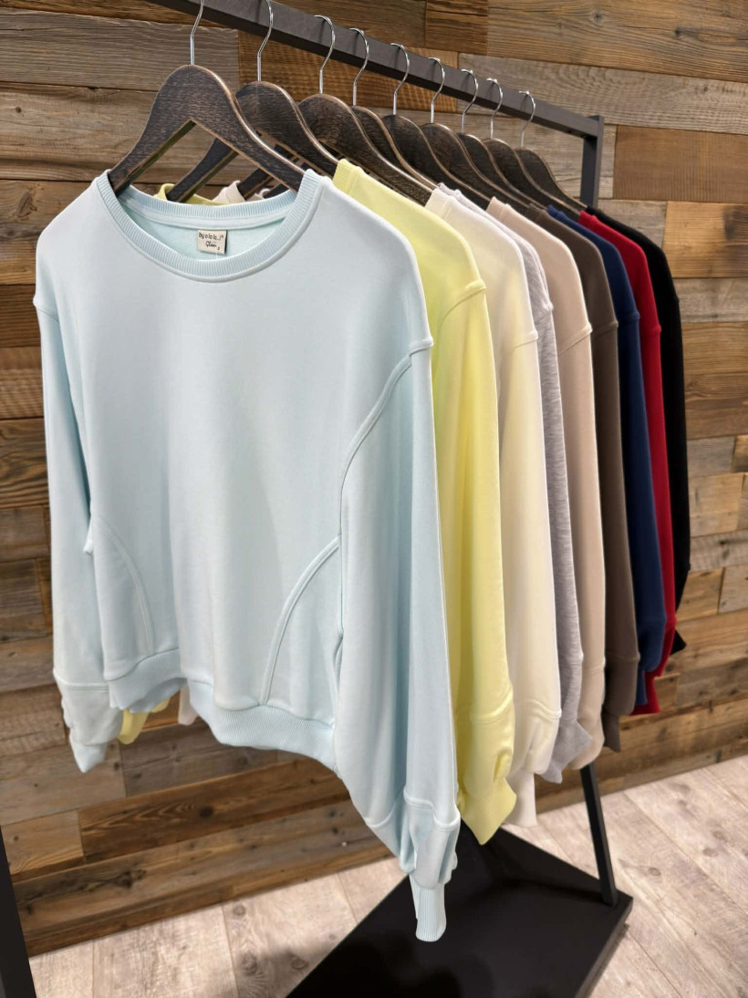 By o la la..! bluza dresowa z przeszyciem