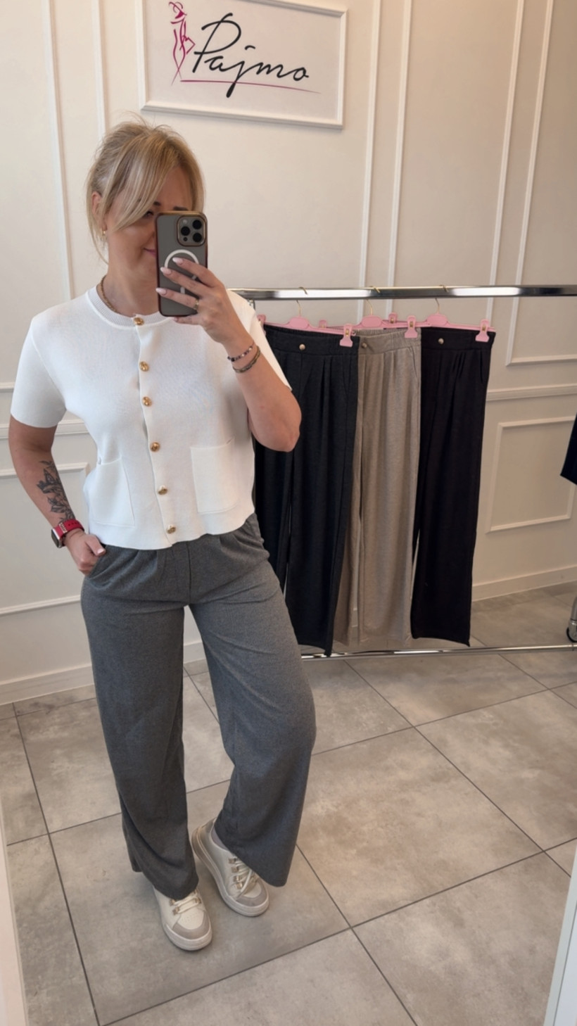 Spodnie jodełka bawełna i wiskoza 14284