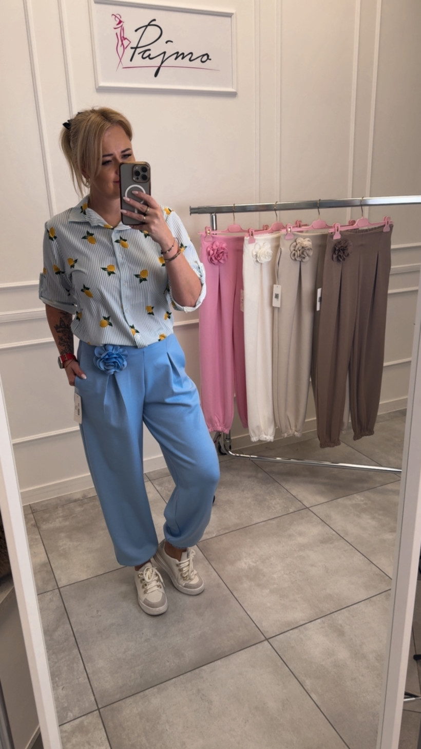 Spodnie z różą 14281