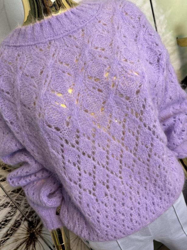 Sweterek ażurowy kid-moher Minouu