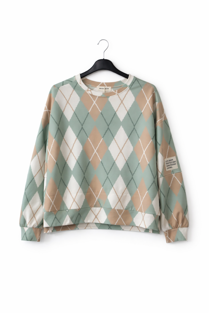 Bluzka romby zielona 1936