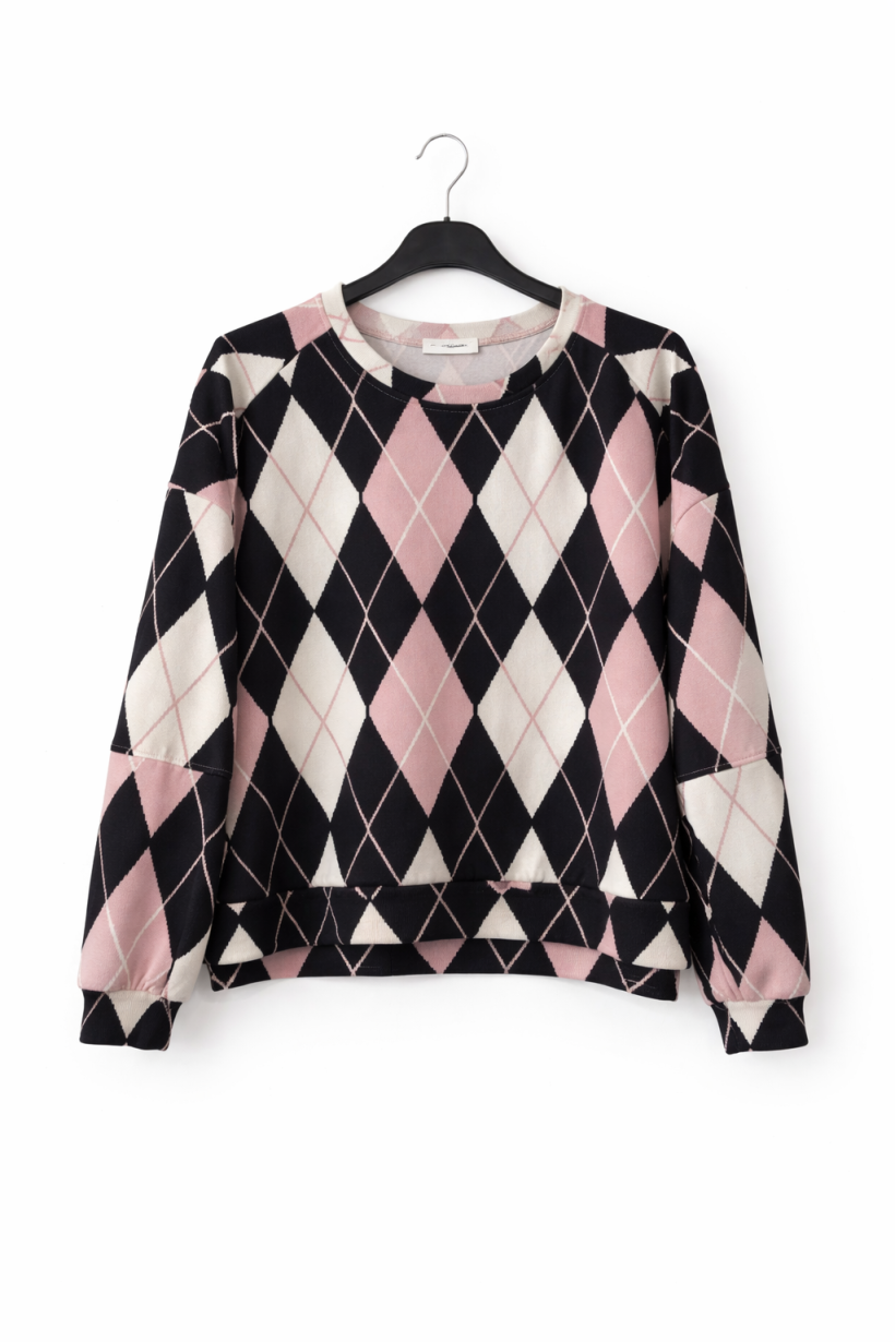 Bluzka romby czarna 1936