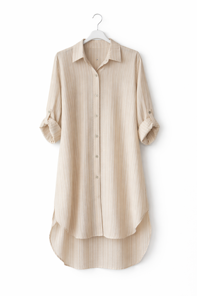 Koszula paski beż 1938