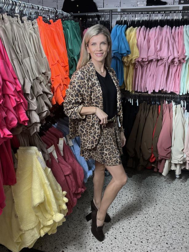 DZIK - spódnica-spodenki print pantera