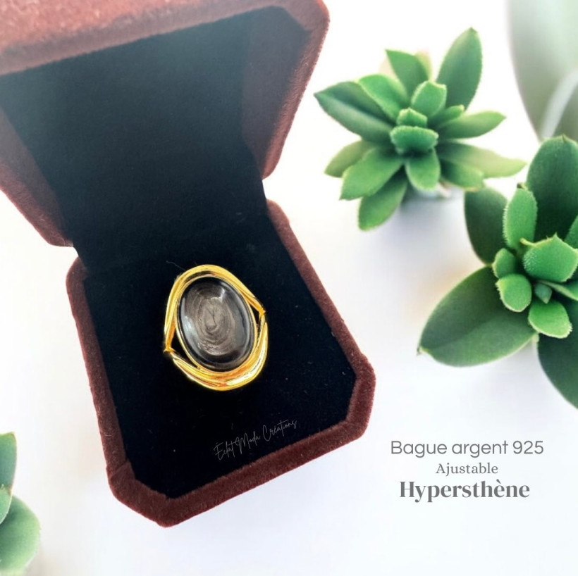 Bague hypersthène