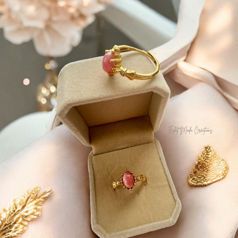 Bague rhodochrosite