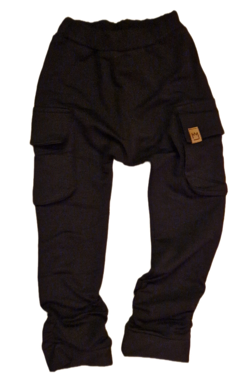 SPODNIE BOJÓWKI Z MARSZCZENIEM CZARNE MIMI