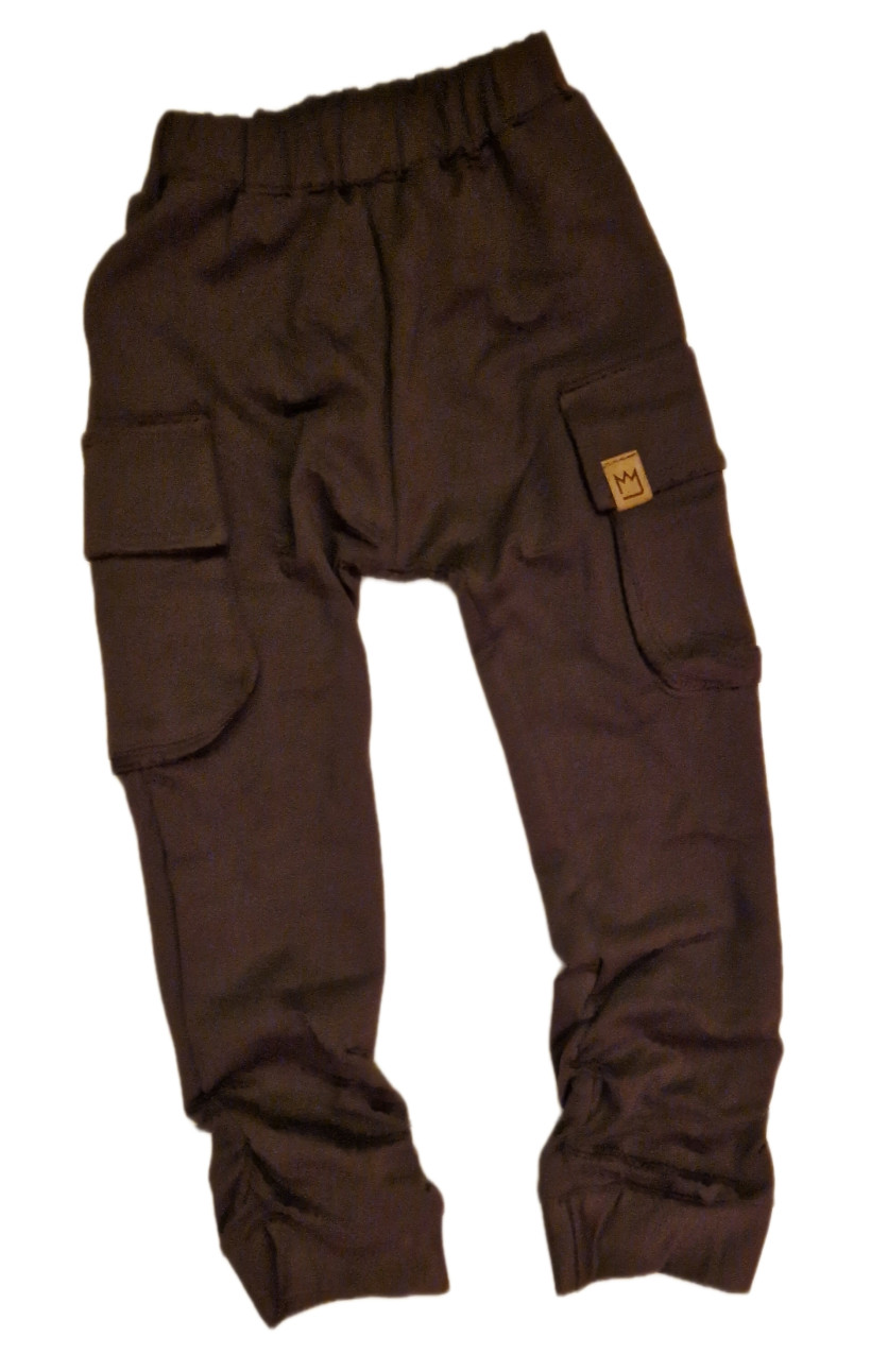 SPODNIE BOJÓWKI Z MARSZCZENIEM CIEMNY BRĄZ MIMI