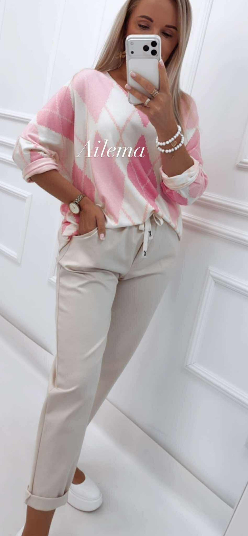 Spodnie z kieszeniami SP3 guma w pasie 