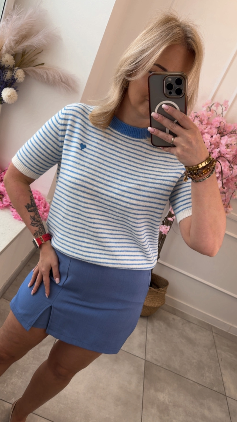 Sweter pasy serca Francja 14277