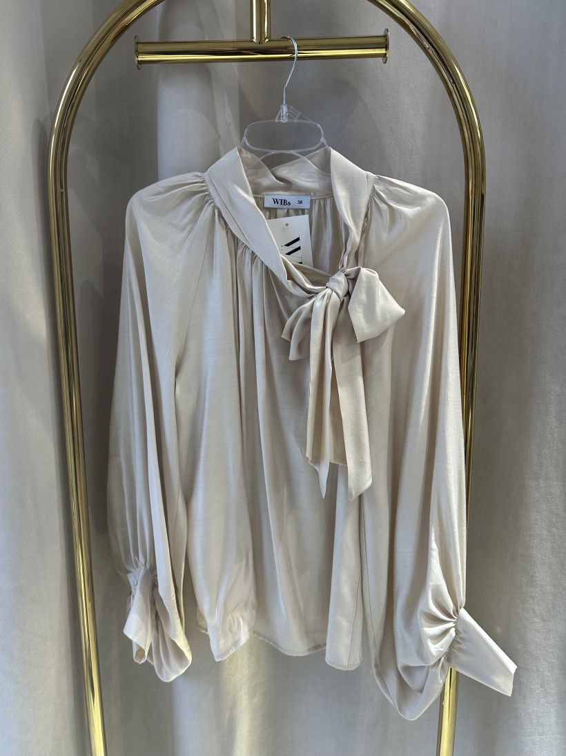 WIB KOSZULA Z WIĄZANIEM ZŁOTO