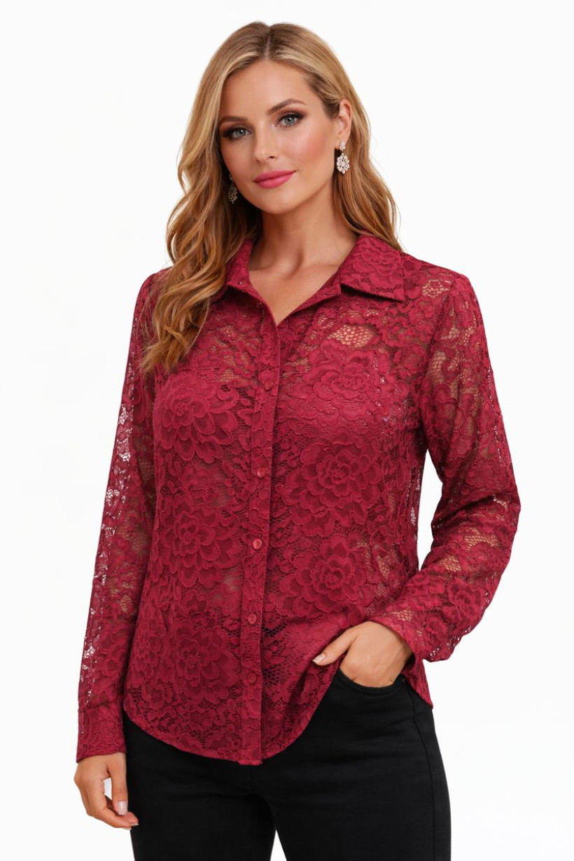 KOSZULA KORONKA KOŁNIERZYK