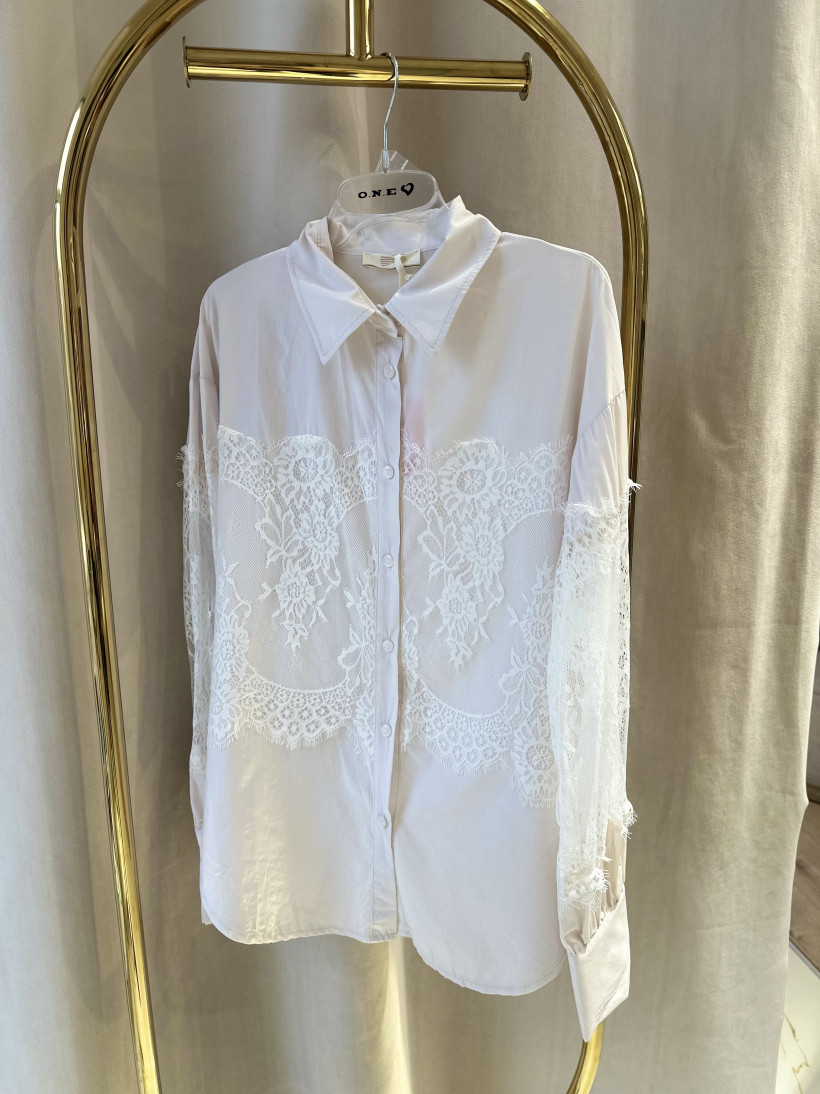 MIH KOSZULA BEŻOWA KORONKA