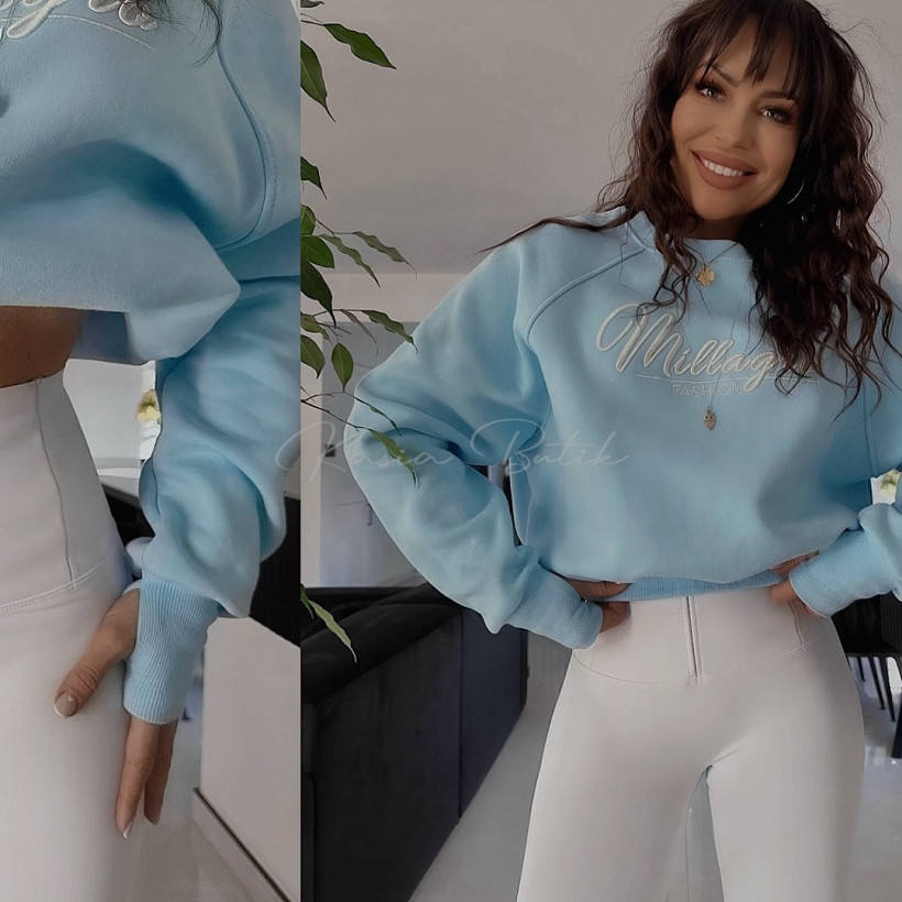 Bluza Bawełniana Millagro Fashion Baby Blue