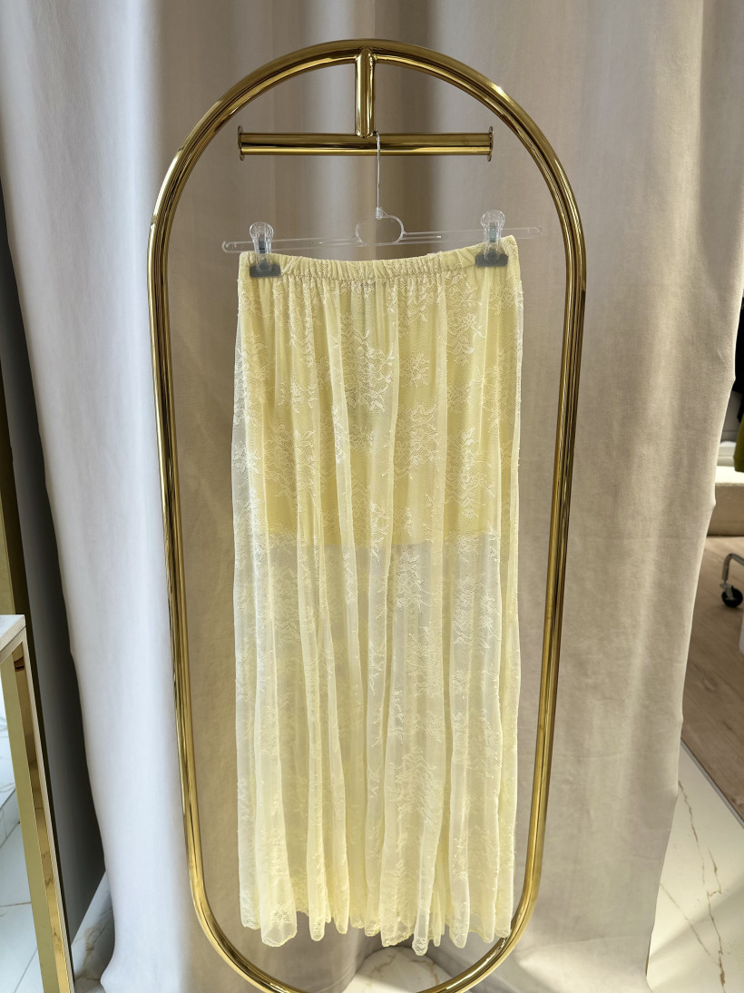 CP SPÓDNICA DŁUGA KORONKA CYTRYNA