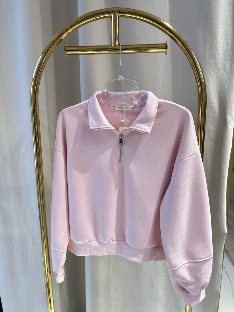 DROLE BLUZA KOŁNIERZ RÓŻ