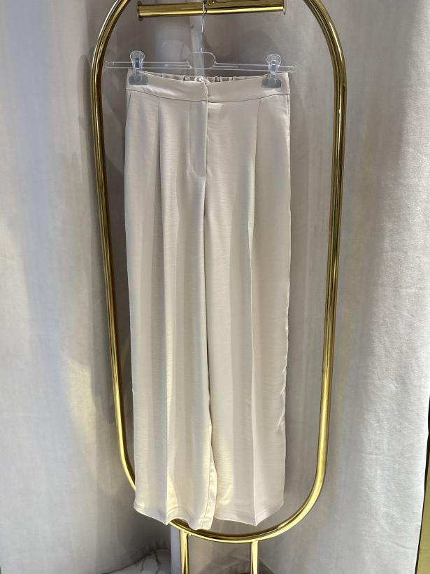 LM SPODNIE SATYNA SZAMPAŃSKIE