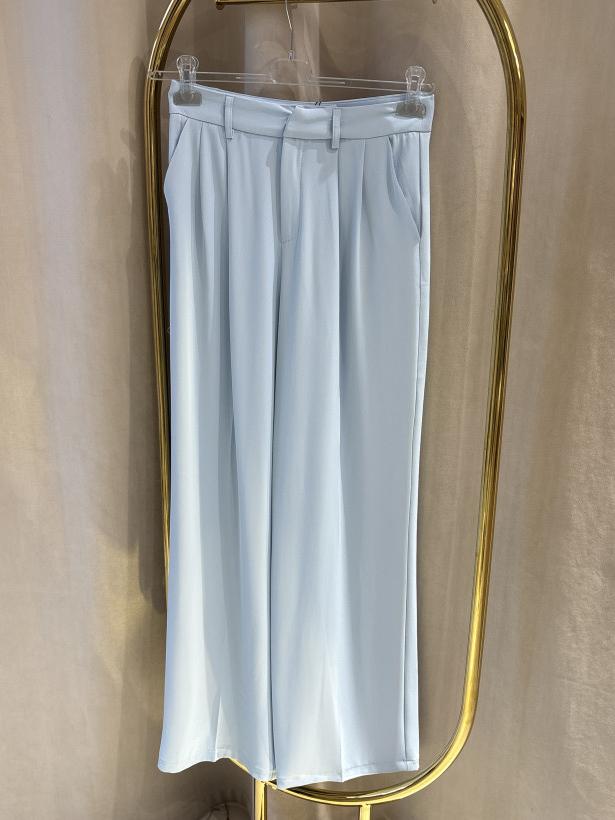 DROLE SPODNIE SZEROKIE ELEGANCKIE BŁĘKIT