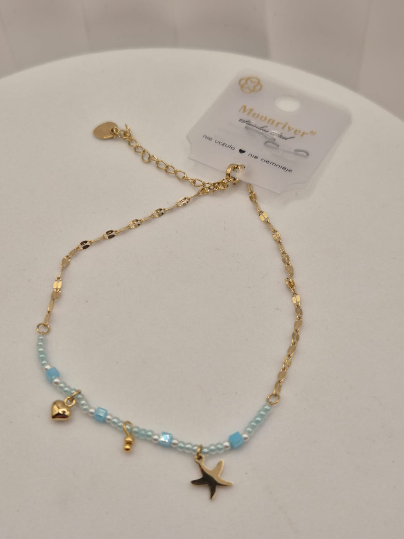 Bransoletka na kostkę BABY BLUE