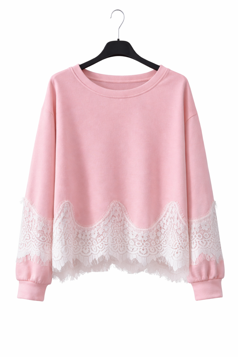 Bluza koronka różowa 1936