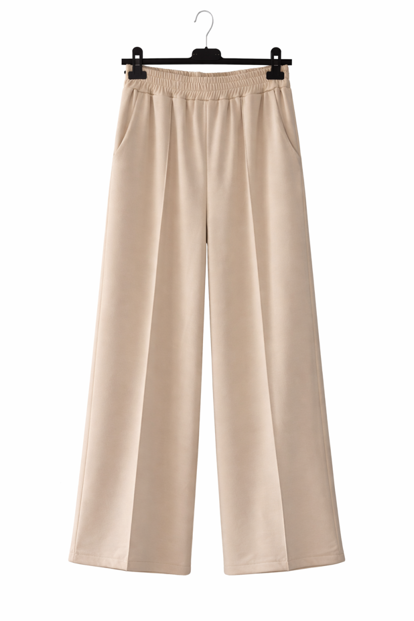 Spodnie szerokie masełko beż 1940
